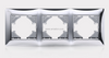 3 Gang Metal Zinc Alloy Light Switch Socket Accessories Frame 
