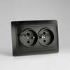 EU Style Dual 2 Pin + T French Power Socket Outlet 