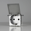 44x44 Size 16A Schuko Socket-Outlet with Cover