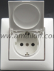 16A Golden Dust-proof Cap Germany Power Socket Outlet 