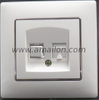 Plastic PC CAT6 Data Power Socket 