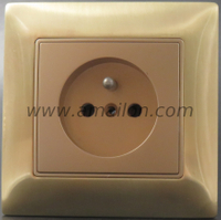  Metal 2P + T French Power Socket Outlet 