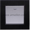 Metal Aluminium 1G 1 Way White Wall Light Switch with Led Indicator