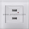 Electrical Interior Wall Mount USB Socket Outlet 
