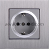 Metal Aluminium 16A 2P+E European Germany Socket Outlet