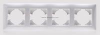 4 Gang Plastic PC Light Switch Socket Accessories Frame 