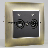 Metal Panel TV+SAT Satellite Socket 