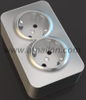 16A Surface Mounted Dual 2X 2P+E Socket Outlet
