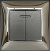  Luxury Metal 2G 2 Way Light Switch with Led Lamp