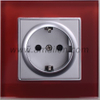 16A Glass Germany Power Socket Outlet
