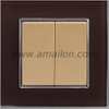 Glass 2 Gang 1 Way Wall Switch