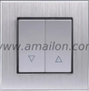 Metal Aluminium 1 Gang Curtain Switch 