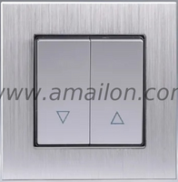Metal Aluminium 1 Gang Curtain Switch 