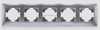 5 Gang Plastic PC Light Switch Socket Accessories Frame 