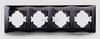 4 Gang Plastic PC Light Switch Socket Accessories Frame 