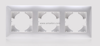 3 Gang Plastic PC Light Switch Socket Accessories Frame 
