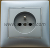  White PC Color Decoration French 2P + T Power Socket Outlet 