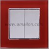 Glass 2 Gang 1 Way Wall Switch