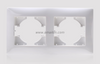 2 Gang Plastic PC Light Switch Socket Accessories Frame 