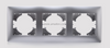 3 Gang Plastic PC Light Switch Socket Accessories Frame 