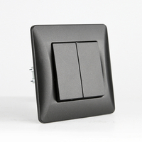 10AX White 2 Gang 1 Way Light Switch