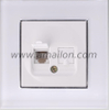 Glass Dual Data RJ45 Socket Outlet