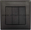10A EU Standard 3 Gang 1 Way Wall Switch