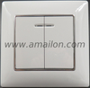  Home Decoration Electrical Switch Color Plastic 2 Gang 2 Way Light Wall Switch 