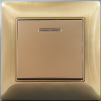 Metal Zinc Alloy1Gang 1 Way Rocker Wall Light Switch with Led Indicator