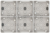 IP54 Water Proof 6Gang Wall Light Switched Socket Outlet 