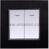 Metal Aluminium Single Pole 2G 2Way Light Switch with Led 