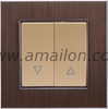 Metal Aluminium 1 Gang Curtain Switch 