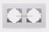 2 Gang Tempered Glass Light Switch Socket Accessories Frames 