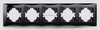5 Gang Plastic PC Light Switch Socket Accessories Frame 
