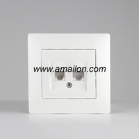 Tel + Data Rj11+Rj45 Socket outlet